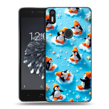 Силиконовый чехол на BQ Aquaris X5 Plus с принтом Новый год