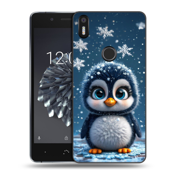 Силиконовый чехол на BQ Aquaris X5 Plus с принтом Новый год