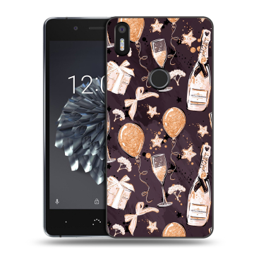 Силиконовый чехол на BQ Aquaris X5 Plus с принтом Новый год
