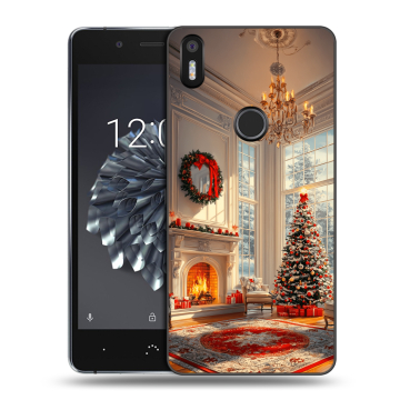Силиконовый чехол на BQ Aquaris X5 Plus с принтом Новый год