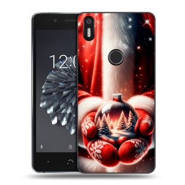 Силиконовый чехол на BQ Aquaris X5 Plus с принтом Новый год
