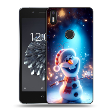 Силиконовый чехол на BQ Aquaris X5 Plus с принтом Новый год