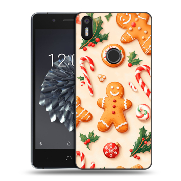 Силиконовый чехол на BQ Aquaris X5 Plus с принтом Новый год