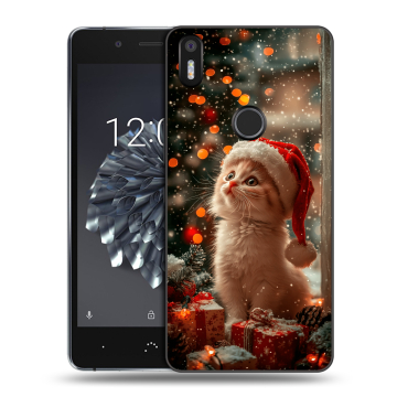 Силиконовый чехол на BQ Aquaris X5 Plus с принтом Новый год