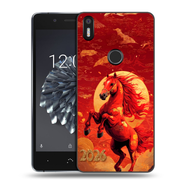 Силиконовый чехол на BQ Aquaris X5 Plus с принтом Новый год