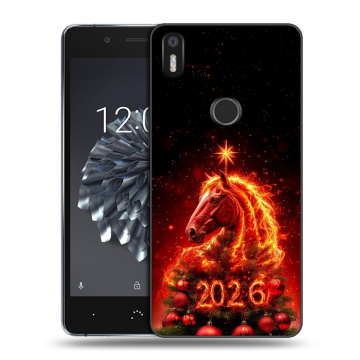 Силиконовый чехол на BQ Aquaris X5 Plus с принтом Новый год