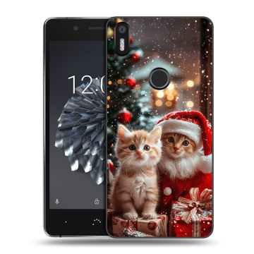 Силиконовый чехол на BQ Aquaris X5 Plus с принтом Новый год