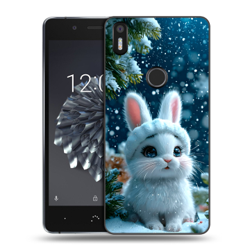 Силиконовый чехол на BQ Aquaris X5 Plus с принтом Новый год