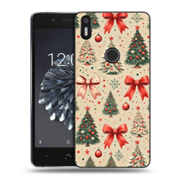 Силиконовый чехол на BQ Aquaris X5 Plus с принтом Новый год
