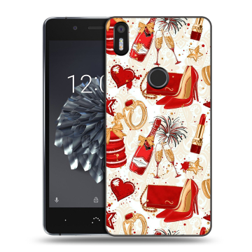 Силиконовый чехол на BQ Aquaris X5 Plus с принтом Новый год