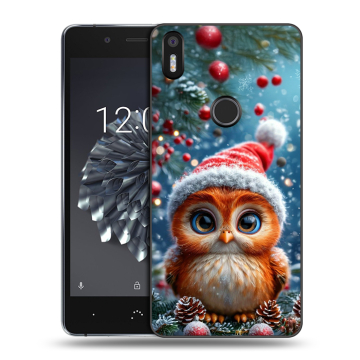 Силиконовый чехол на BQ Aquaris X5 Plus с принтом Новый год