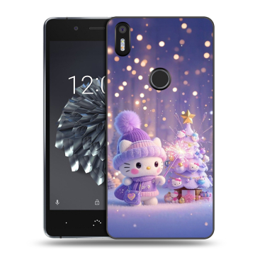 Силиконовый чехол на BQ Aquaris X5 Plus с принтом Новый год
