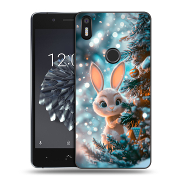 Силиконовый чехол на BQ Aquaris X5 Plus с принтом Новый год