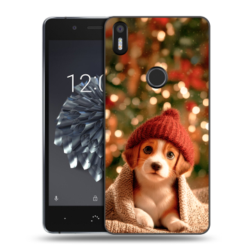 Силиконовый чехол на BQ Aquaris X5 Plus с принтом Новый год