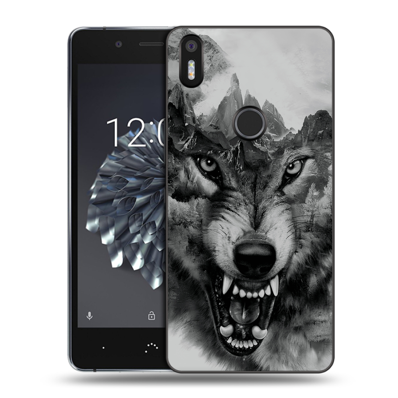 Силиконовый чехол на BQ Aquaris X5 Plus с принтом Волк Силиконовый чехол на BQ Aquaris X5 Plus с принтом Волк