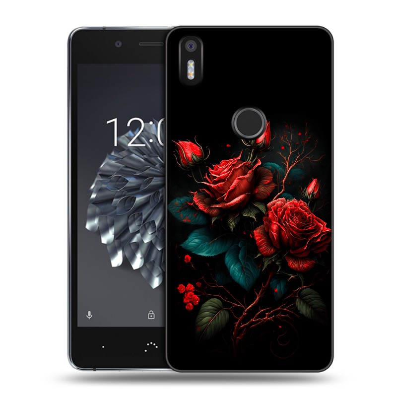 Силиконовый чехол на BQ Aquaris X5 Plus с принтом Розы красные Силиконовый чехол на BQ Aquaris X5 Plus с принтом Розы красные