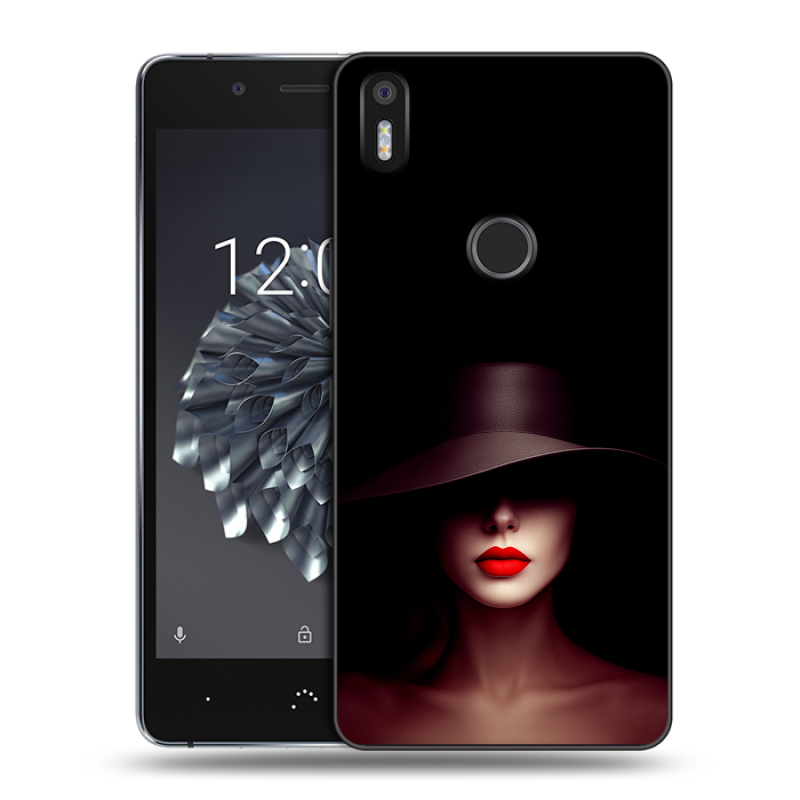Силиконовый чехол на BQ Aquaris X5 Plus с принтом Девушка в шляпе Силиконовый чехол на BQ Aquaris X5 Plus с принтом Девушка в шляпе