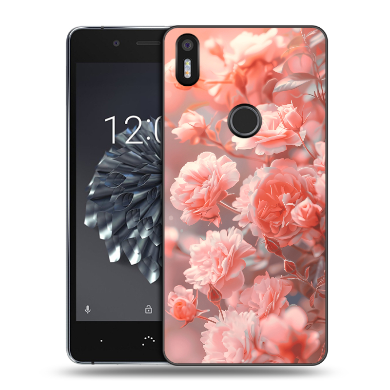 Силиконовый чехол на BQ Aquaris X5 Plus с принтом Розы цветы Силиконовый чехол на BQ Aquaris X5 Plus с принтом Розы цветы