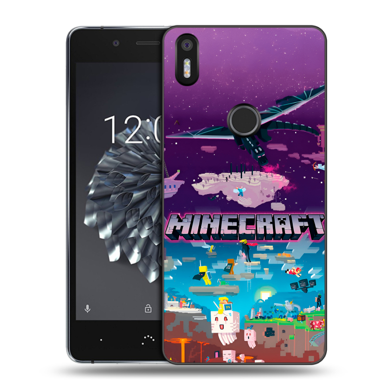 Силиконовый чехол на BQ Aquaris X5 Plus с принтом Майнкрафт Minecraft Силиконовый чехол на BQ Aquaris X5 Plus с принтом Майнкрафт Minecraft