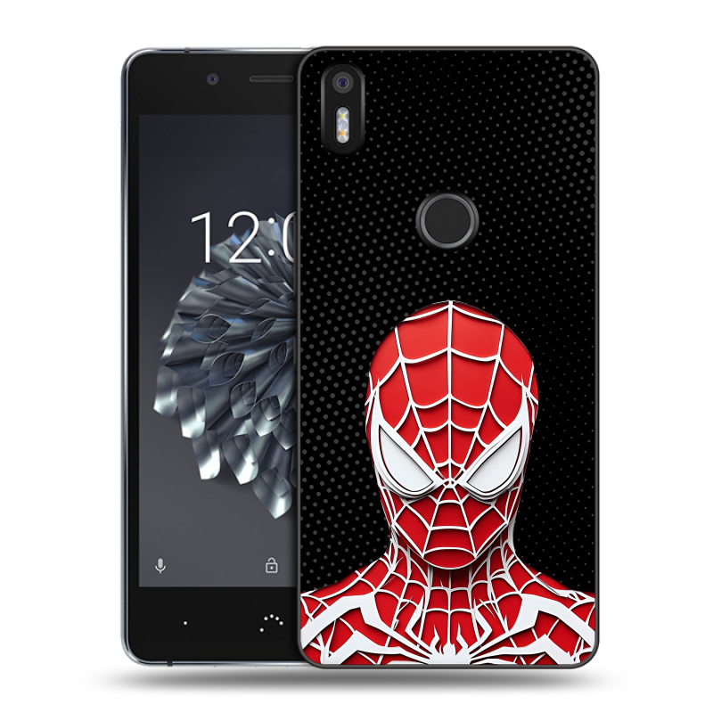 Силиконовый чехол на BQ Aquaris X5 Plus с принтом человек паук spiderman Силиконовый чехол на BQ Aquaris X5 Plus с принтом человек паук spiderman