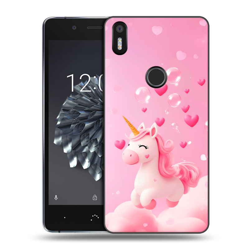 Силиконовый чехол на BQ Aquaris X5 Plus с принтом Единорог Силиконовый чехол на BQ Aquaris X5 Plus с принтом Единорог