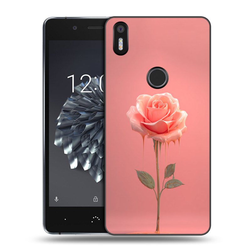Силиконовый чехол на BQ Aquaris X5 Plus с принтом Розовая роза Силиконовый чехол на BQ Aquaris X5 Plus с принтом Розовая роза