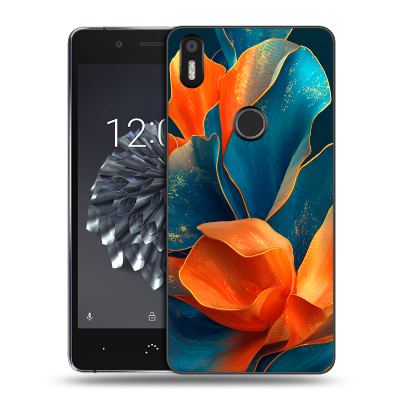 Силиконовый чехол на BQ Aquaris X5 Plus с принтом Цветы Силиконовый чехол на BQ Aquaris X5 Plus с принтом Цветы