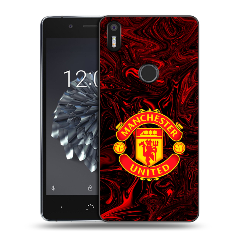 Силиконовый чехол на BQ Aquaris X5 Plus с принтом Manchester United Силиконовый чехол на BQ Aquaris X5 Plus с принтом Manchester United