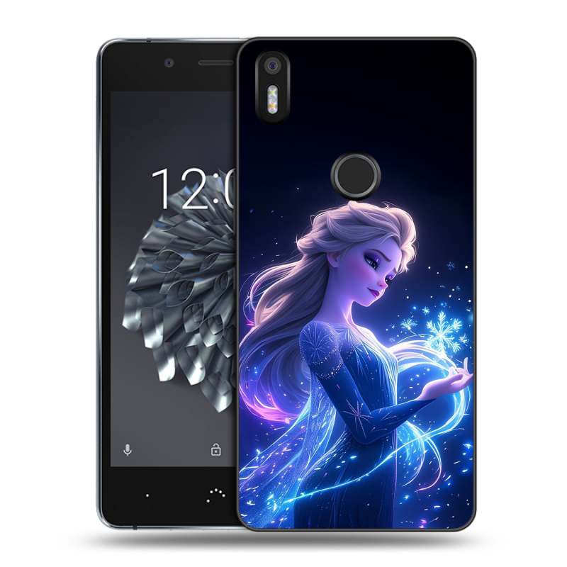 Силиконовый чехол на BQ Aquaris X5 Plus с принтом Холодное сердце Frozen Силиконовый чехол на BQ Aquaris X5 Plus с принтом Холодное сердце Frozen