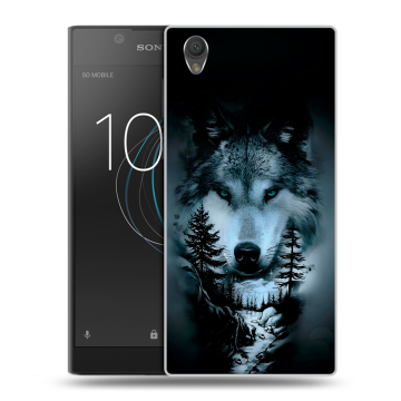 Пластиковый чехол на Sony Xperia L1 с принтом Лесной волк Пластиковый чехол на Sony Xperia L1 с принтом Лесной волк