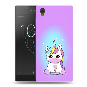 Пластиковый чехол на Sony Xperia L1 с принтом Единорог Пластиковый чехол на Sony Xperia L1 с принтом Единорог