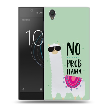 Пластиковый чехол на Sony Xperia L1 с принтом Лама Пластиковый чехол на Sony Xperia L1 с принтом Лама
