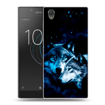 Пластиковый чехол на Sony Xperia L1 с принтом Волки
