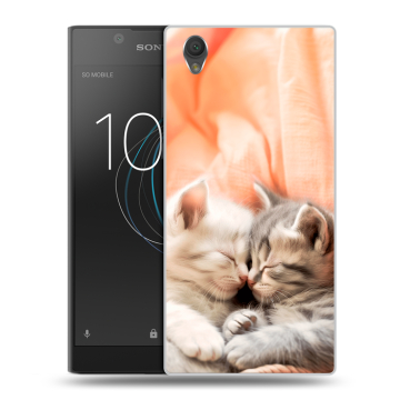 Пластиковый чехол на Sony Xperia L1 с принтом Котята