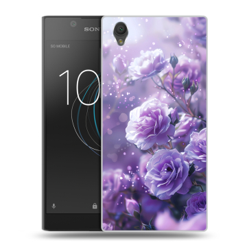 Пластиковый чехол на Sony Xperia L1 с принтом Розы цветы