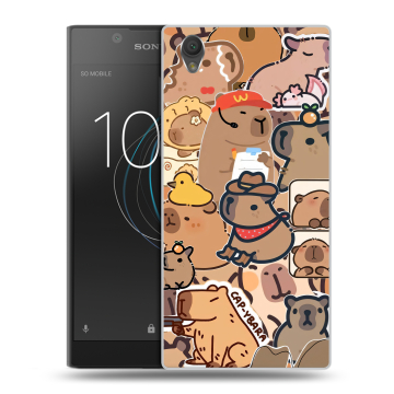Пластиковый чехол на Sony Xperia L1 с принтом капибара
