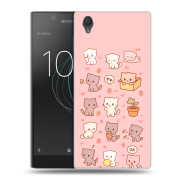 Пластиковый чехол на Sony Xperia L1 с принтом Hello Kitty Хелоу Кити