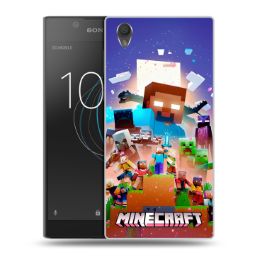 Пластиковый чехол на Sony Xperia L1 с принтом Майнкрафт Minecraft