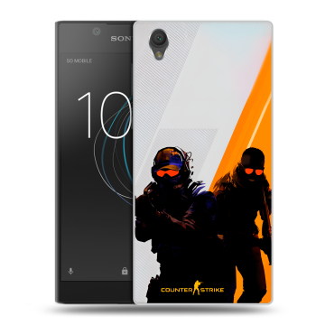 Пластиковый чехол на Sony Xperia L1 с принтом Контер страйк Counter strike