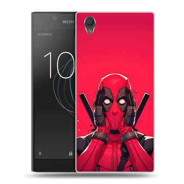 Пластиковый чехол на Sony Xperia L1 с принтом Дедпул Deadpool