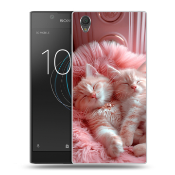 Пластиковый чехол на Sony Xperia L1 с принтом котята котики