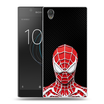 Пластиковый чехол на Sony Xperia L1 с принтом человек паук spiderman