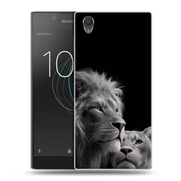 Пластиковый чехол на Sony Xperia L1 с принтом Лев кошки Пластиковый чехол на Sony Xperia L1 с принтом Лев кошки