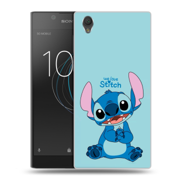 Пластиковый чехол на Sony Xperia L1 с принтом Лило и Стич Пластиковый чехол на Sony Xperia L1 с принтом Лило и Стич