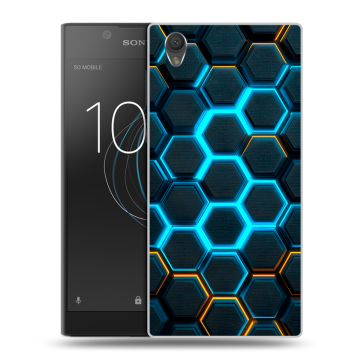 Пластиковый чехол на Sony Xperia L1 с принтом Неоновые соты Пластиковый чехол на Sony Xperia L1 с принтом Неоновые соты