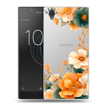 Пластиковый чехол на Sony Xperia L1 с принтом Цветы принт Пластиковый чехол на Sony Xperia L1 с принтом Цветы принт