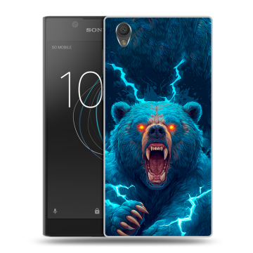 Пластиковый чехол на Sony Xperia L1 с принтом Медведь Пластиковый чехол на Sony Xperia L1 с принтом Медведь