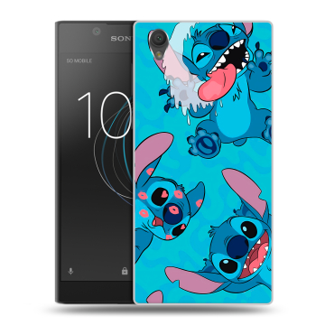 Пластиковый чехол на Sony Xperia L1 с принтом Лило и Стич Пластиковый чехол на Sony Xperia L1 с принтом Лило и Стич