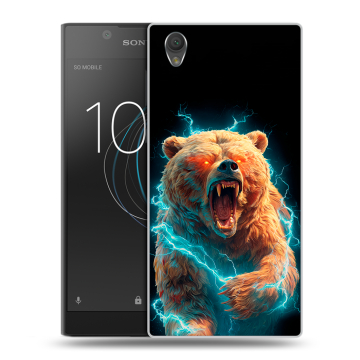 Пластиковый чехол на Sony Xperia L1 с принтом Медведь Пластиковый чехол на Sony Xperia L1 с принтом Медведь