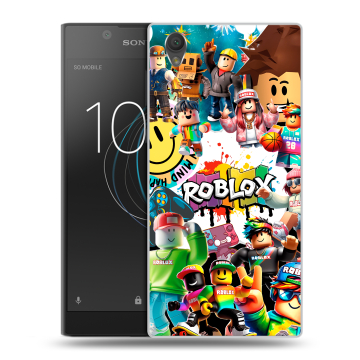 Пластиковый чехол на Sony Xperia L1 с принтом Roblox Роблокс